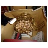 BINGO CAGE W WOOD BALLS & EXTRAS