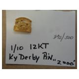 GOLD PLATED DERBY PIN