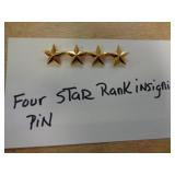 4 STAR INSIGNIA PIN