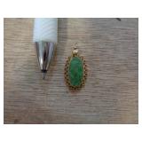 12KT GOLD FILLED JADE PENDANT