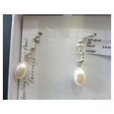 STERLING SILVER SPARKLE BRAND EARRINGS