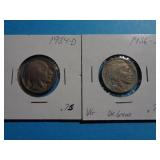 1934-D & 1936-S BUFFALO NICKELS