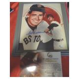 SIGNED 8X10 W COA - TED WILLIAMS