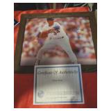 SIGNED 8X10 W COA - NOLAN RYAN