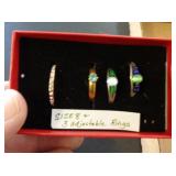 COSTUME RINGS 1-8 3 ADJUSTABLE