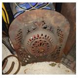 CAST IRON FIREPLACE SHIELD / G