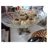 DECOR GLASS BOWL & NAPKIN RINGS / SR