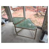 2 - GLASS TOP PATIO TABLES / SR