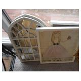 WHITE FRAMED PRINTS & MIRROR / SR