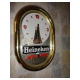 9"X13" HEINEKEN CLOCK / BM