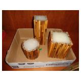 BAMBOO CANDLE HOLDERS / LR