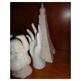 WHITE GLASS FIGURES / LR