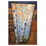 KRISTINA WENTZELL TREE ART ON GLASS 12"X36" / LR