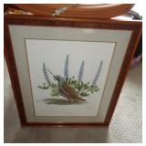 RAY HARM MOUNTAIN QUAIL PRINT 27"X23" / LR