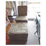 CHAIR & MATCHING OTTOMAN / LR