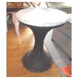 BONDED MARBLE TOP METAL BOTTOM TABLE 22" T / LR