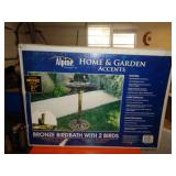 BRONZE BIRD BATH / NEW IN BOX / G