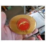 BIRD THEME WOOD BELT BUCKLE