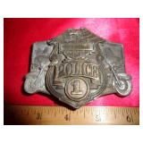"VERY HEAVY" HARLEY DAVIDSON POLICE  BELT BUCKLE