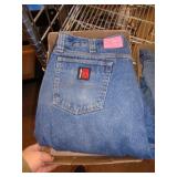 LINED WRANGLER RIGGS JEANS 38X36
