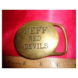 JEFF HIGH SCHOOL  BELT BUCKLE
