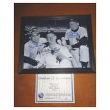 8X10 W COA -  BERRA, FORD & MANTLE