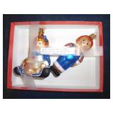 RAGGEDY ANN & ANDY XMAS ORNAMENTS