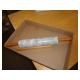 MARBLE ROLLING PIN W BASE