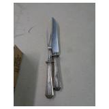 CARVING KNIFE & FORK - HANDLES MARKED STERLING