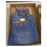 29" WAIST AMERICAN INDIAN THEME JEANS