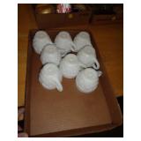 MILK GLASS PUNCHBOWL CUPS