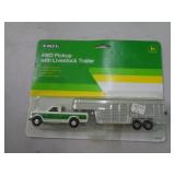 ERTL 1/64 PKUP W LIVESTOCK TRAILER 1992 MIB