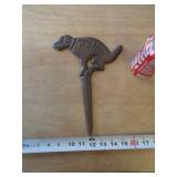 CAST IRON DOGGIE YARD SIGN