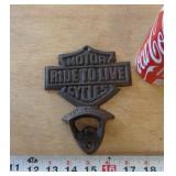 CAST IRON HARLEY DAVIDSON BOTTLE OPENER