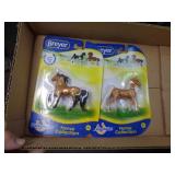2 MINI BREYER HORSES