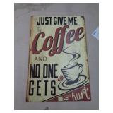 8"X12" METAL SIGN - COFFEE