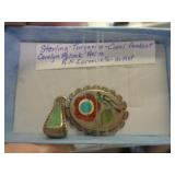 STERLING SILVER TURQUOISE PENDANT