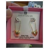 14KT GOLD PLATED BRASS EARRINGS