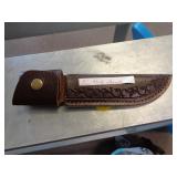 LEATHER SHEATH FOR 5" KNIFE