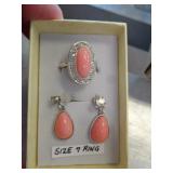 RING & EARRING SET / RING SZ 7