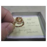 STERLING SILVER RING SZ 5.5 BBJ MORGANITE