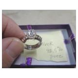 STERLING SILVER RING EXPANDABLE SZ 7 WGI
