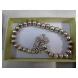 STERLING SILVER BEAD BRACELET