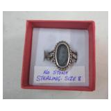 STERLING SILVER "NO STONE" RING SZ8
