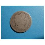 1907 BARBER QUARTER 90% SILVER