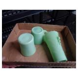 JADEITE CUPS & VASE