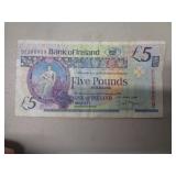 BANK NOTE IRELAND 5 POUNDS 2008