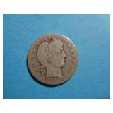 1915-D BARBER QUARTER 90% SILVER