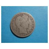 1908-D BARBER QUARTER 90% SILVER