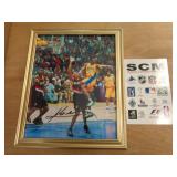 8X10 SIGNED & FRAMED PIC W CERT - KOBE BRYANT